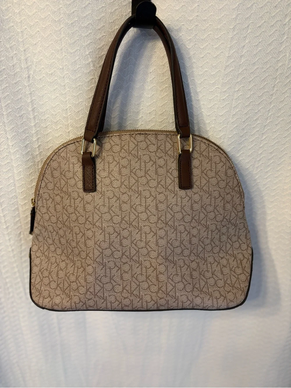 Calvin Klein Signature Monogram Dome Satchel